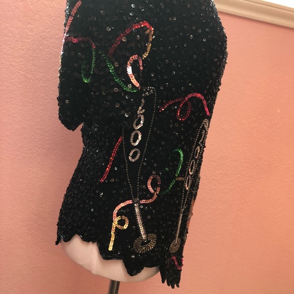 Y2K Party Top Laurence Kazar Deadstock Vintage - Picture 4 of 9